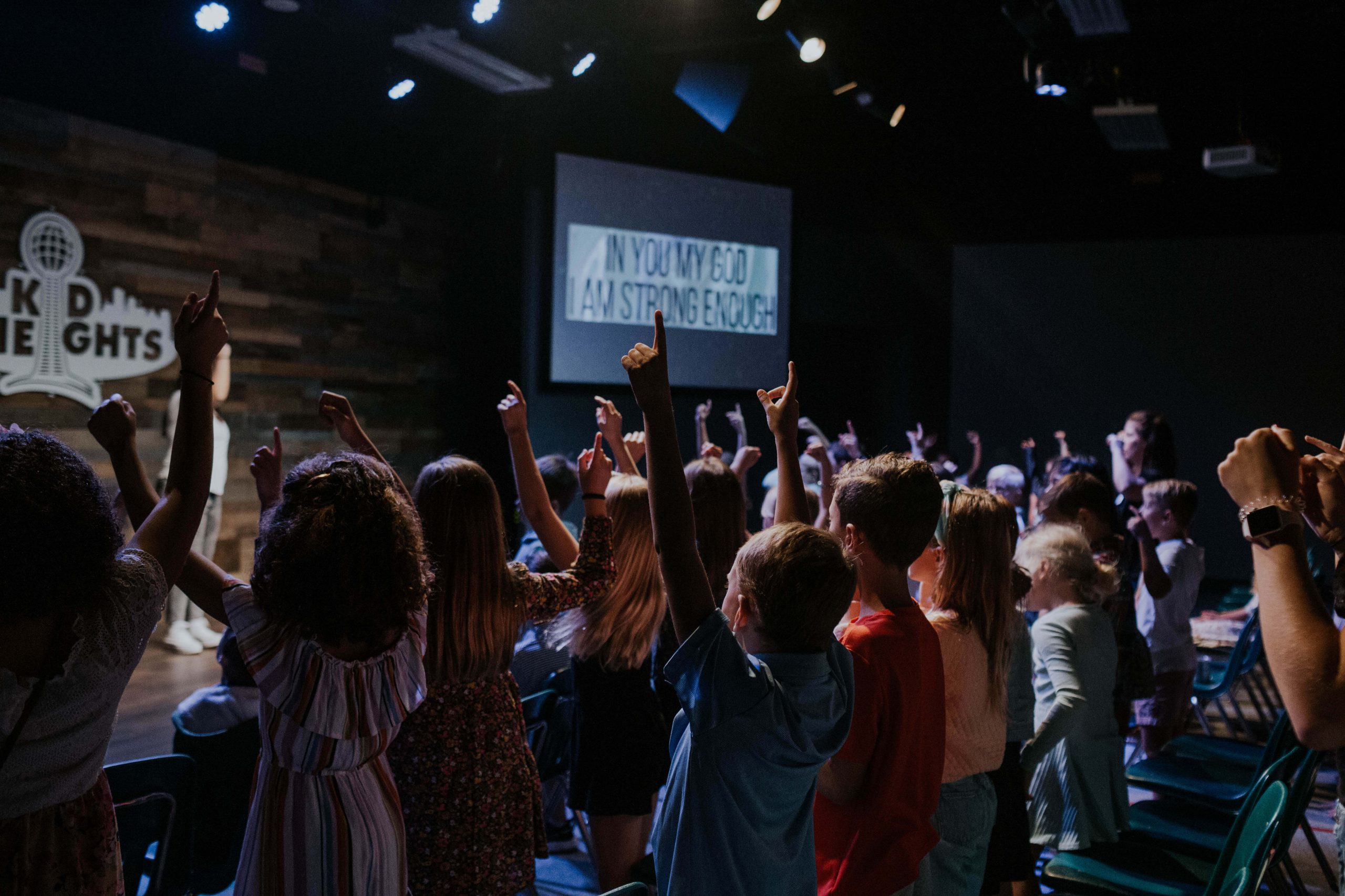 SUNDAY MORNING high school students worshipping at Sevier Heights church in Knoxville TN